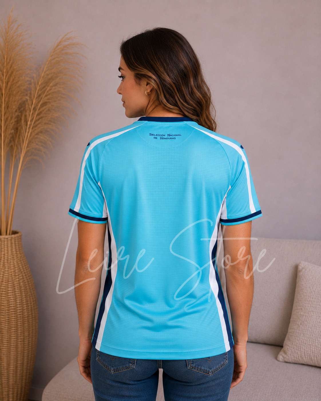 Camiseta deportiva de Honduras NUEVA - Azul celeste con blanco