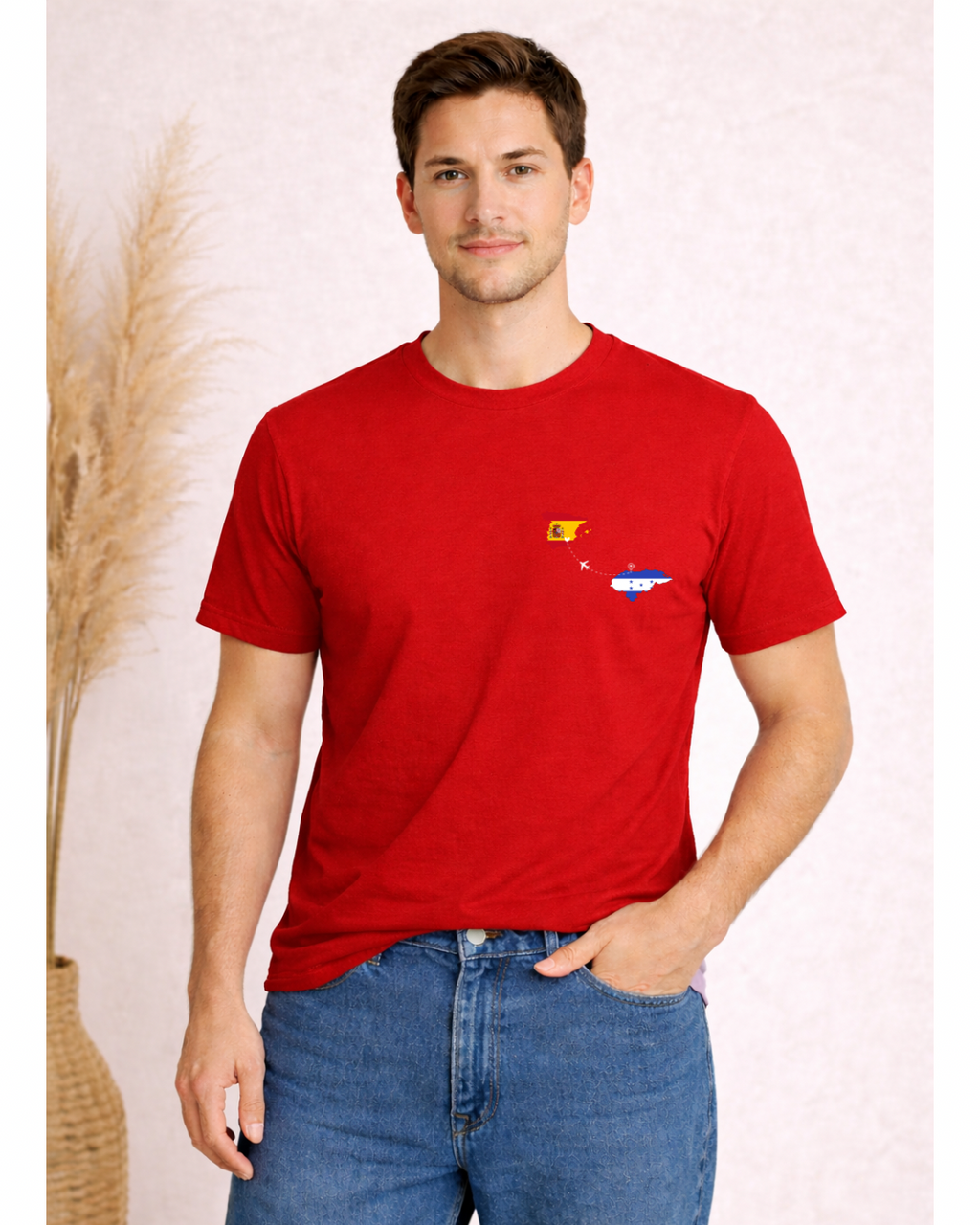 Camiseta manga corta de algodón unisex - Honduras mapas