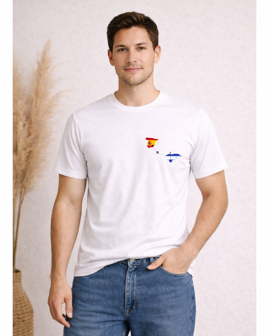 Camiseta manga corta de algodón unisex - Honduras mapas