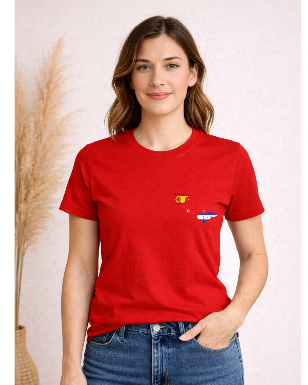 Camiseta manga corta de algodón unisex - Honduras mapas