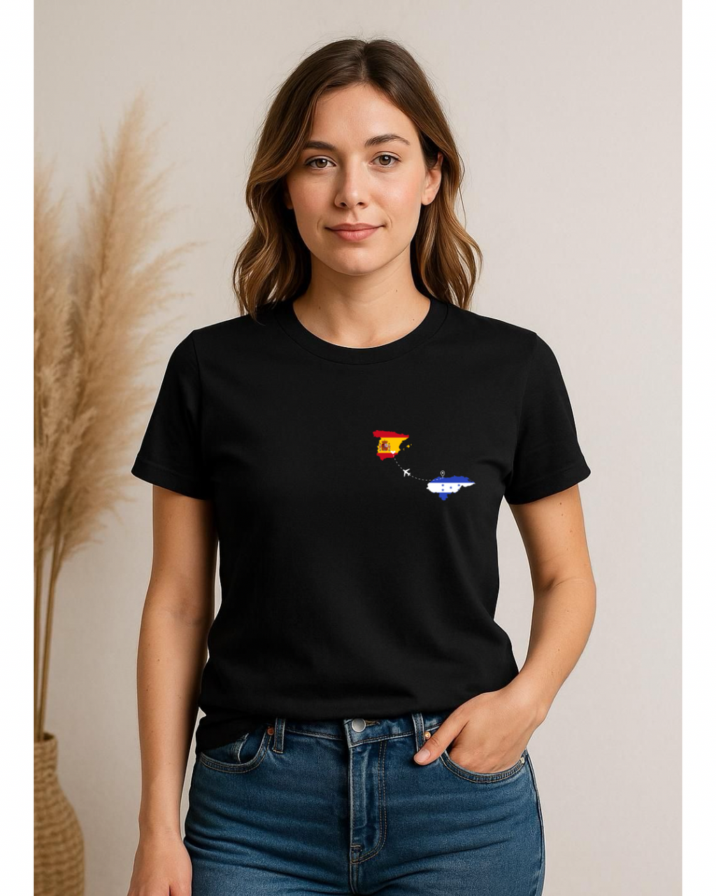 Camiseta manga corta de algodón unisex - Honduras mapas