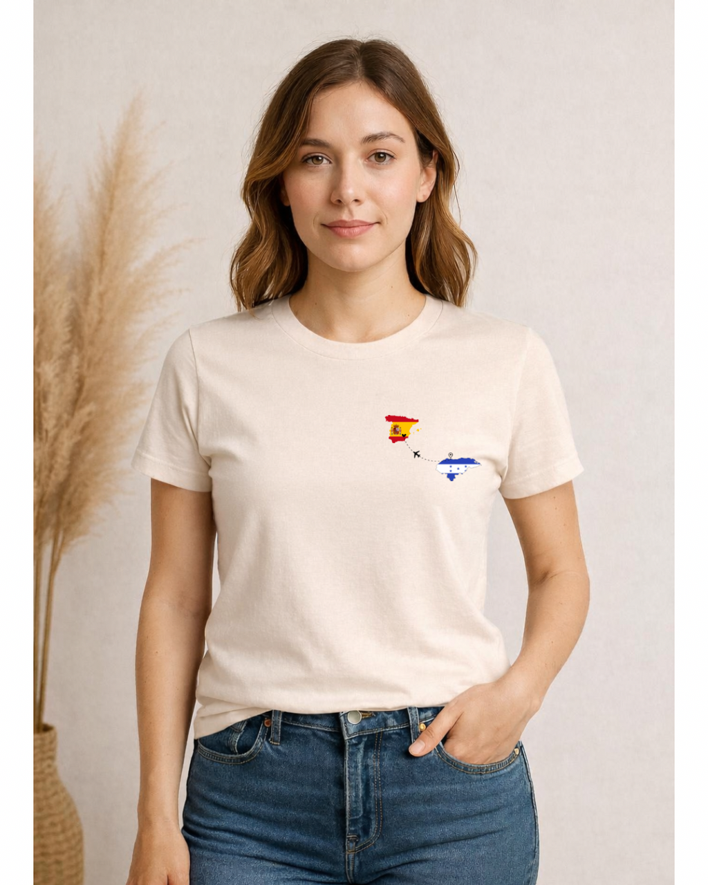 Camiseta manga corta de algodón unisex - Honduras mapas