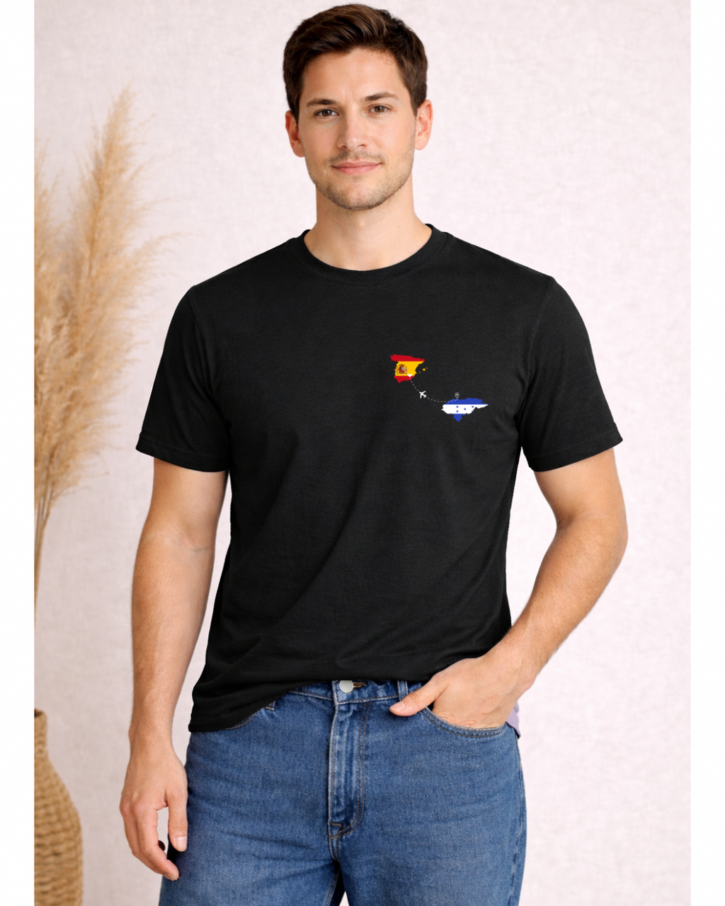 Camiseta manga corta de algodón unisex - Honduras mapas