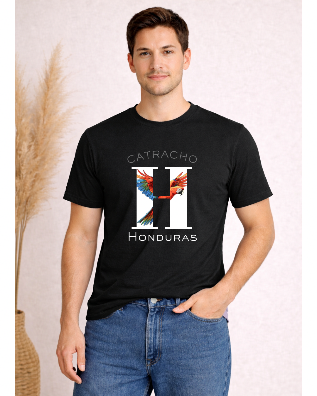 Camiseta manga corta de algodón unisex - Honduras guara roja