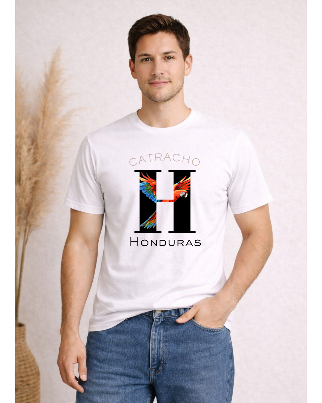Camiseta manga corta de algodón unisex - Honduras guara roja