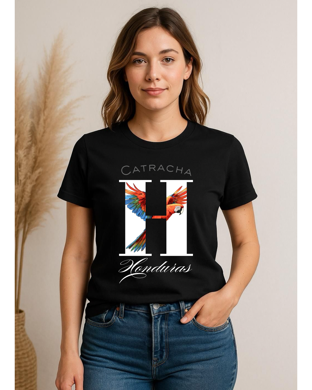 Camiseta manga corta de algodón unisex - Honduras guara roja