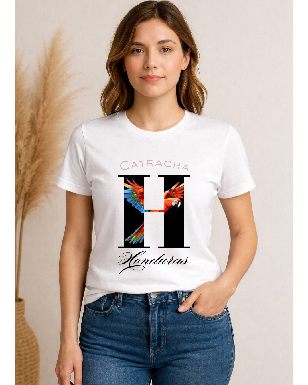 Camiseta manga corta de algodón unisex - Honduras guara roja