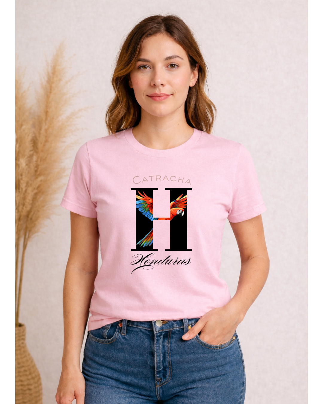 Camiseta manga corta de algodón unisex - Honduras guara roja