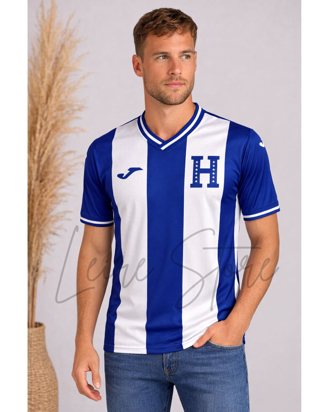 Camiseta deportiva de Honduras - con rayas azul y blanco