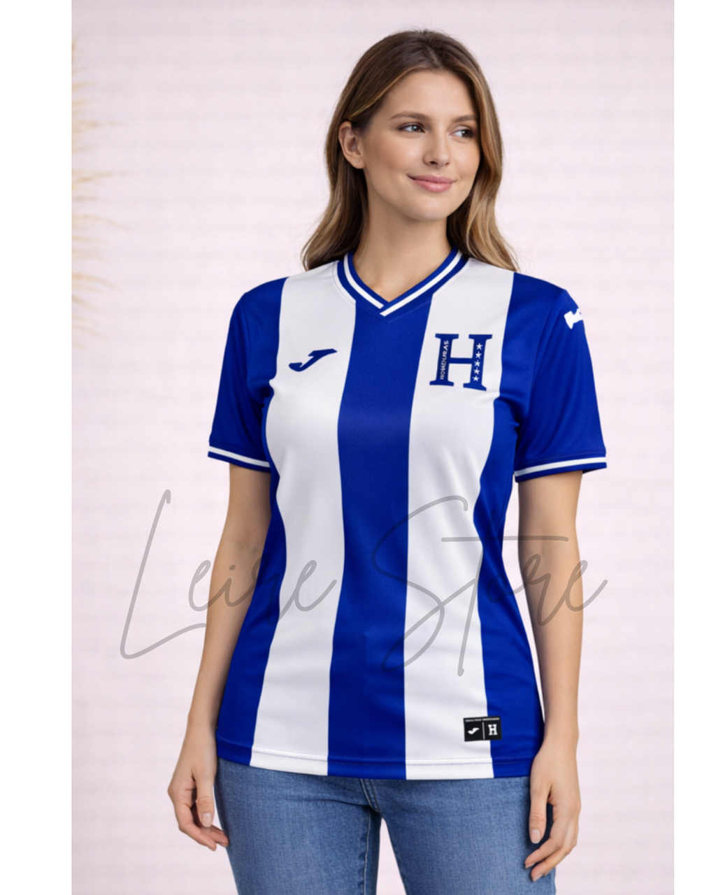 Camiseta deportiva de Honduras - con rayas azul y blanco
